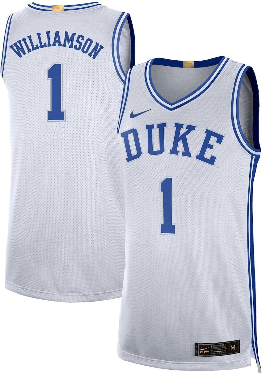 Nike Men's Nike Zion Williamson White Duke Blue Devils Limited Basketball Jersey - White