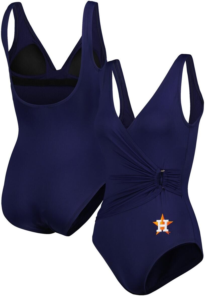 Tommy Bahama Women's Tommy Bahama Navy Houston Astros Pearl Clara One-Piece Swimsuit - Navy