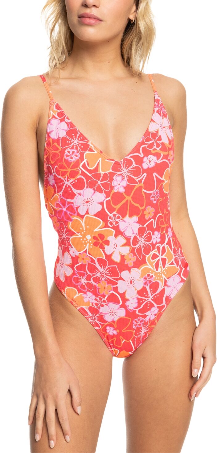 Roxy Juniors' Meadow Flowers V-Neck One-Piece Swimsuit - Bittersweet Meadow Flowers