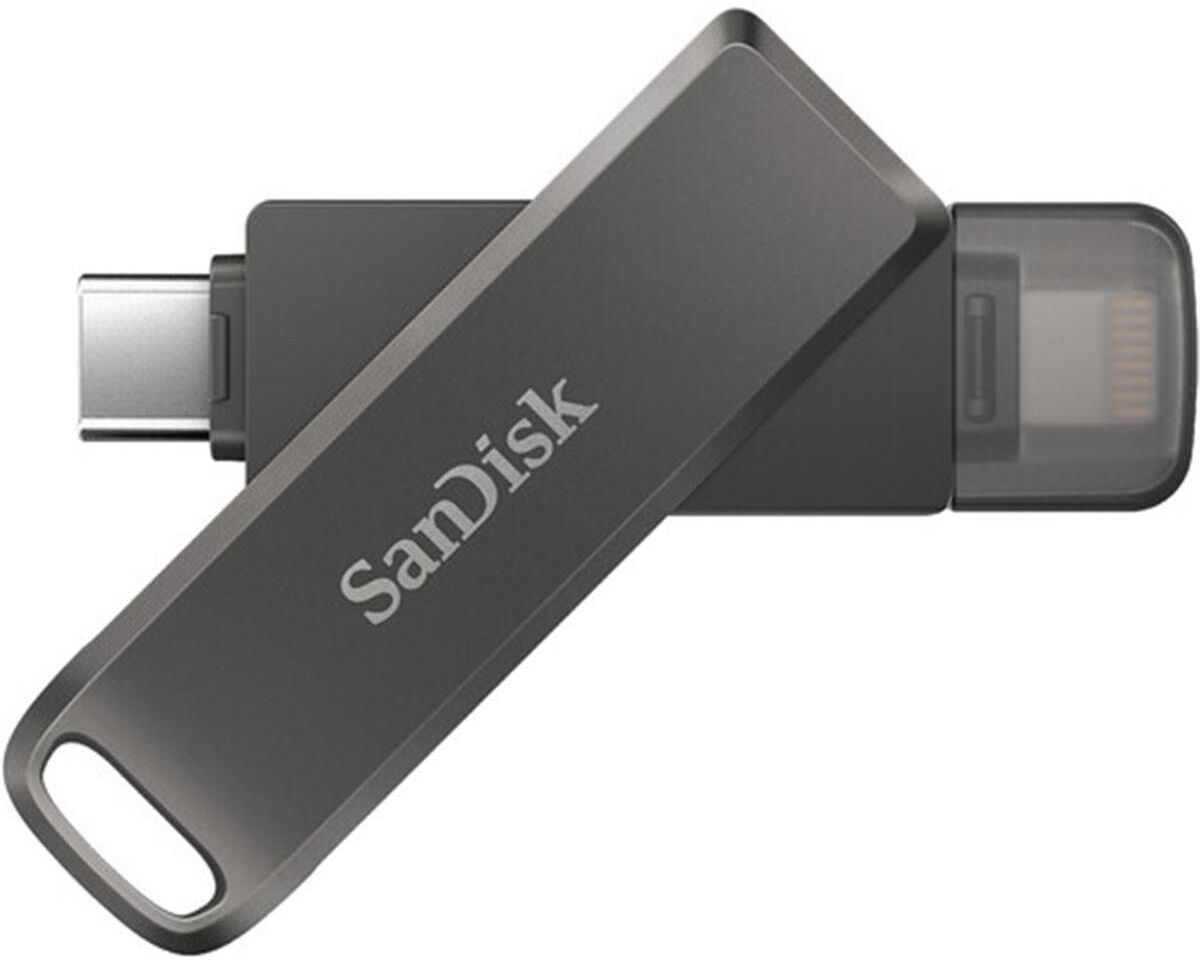 SanDisk 128GB iXpand Flash Drive Luxe Type C, 3.0 Connector - White