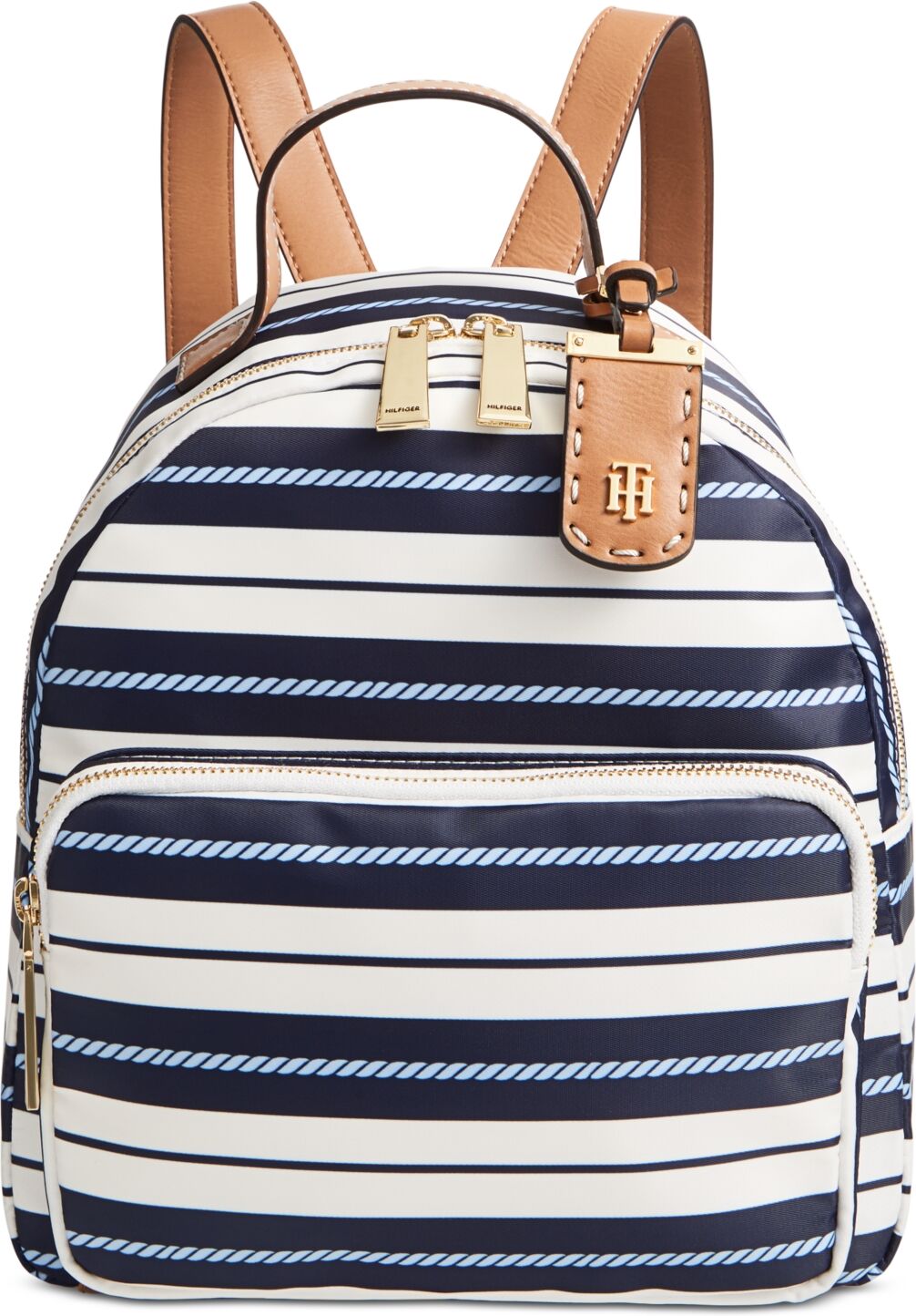 Tommy Hilfiger Julia Fashion Breton Rope Backpack - Navy/white Greige/romanic Blue