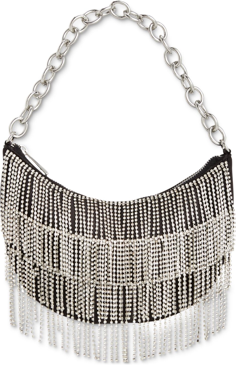 I.n.c. International Concepts Crystal Fringe Hobo Bag, Created for Macy's - Black