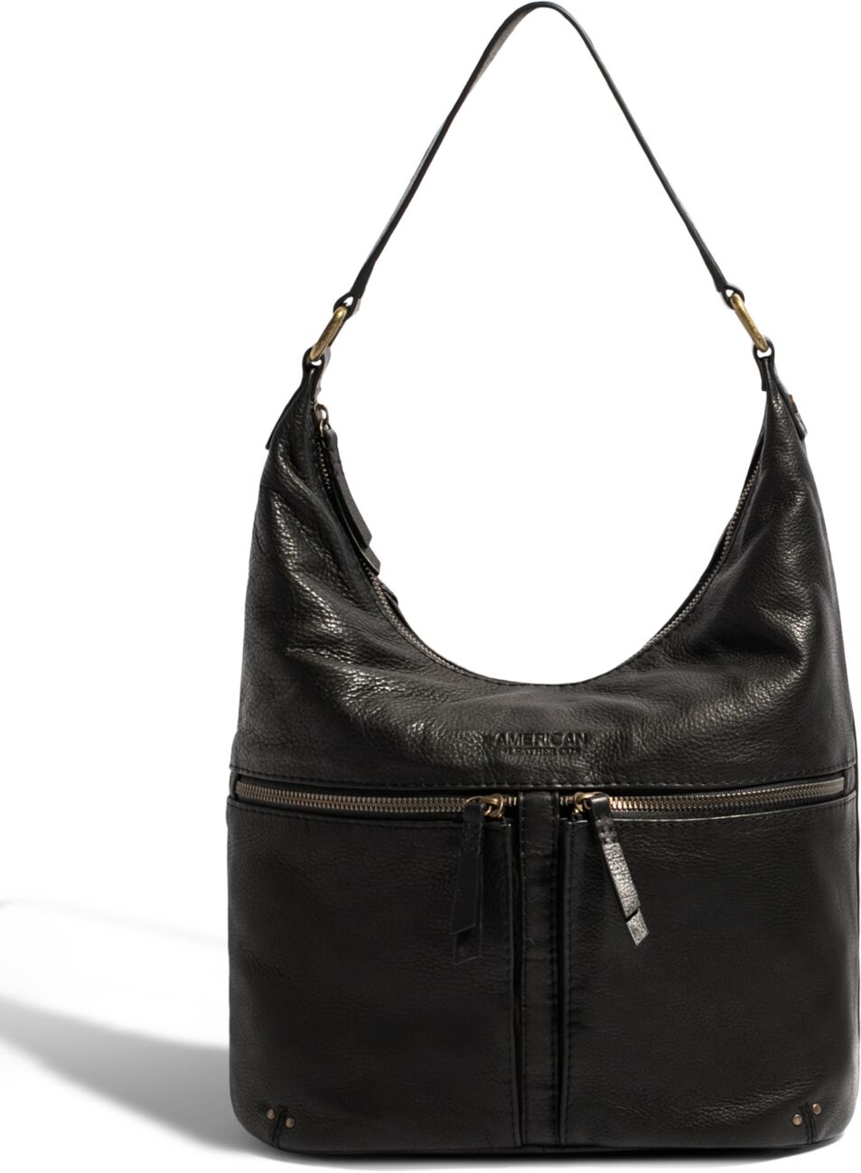 American Leather Co. Women's Hanover Hobo Bag - Black smooth