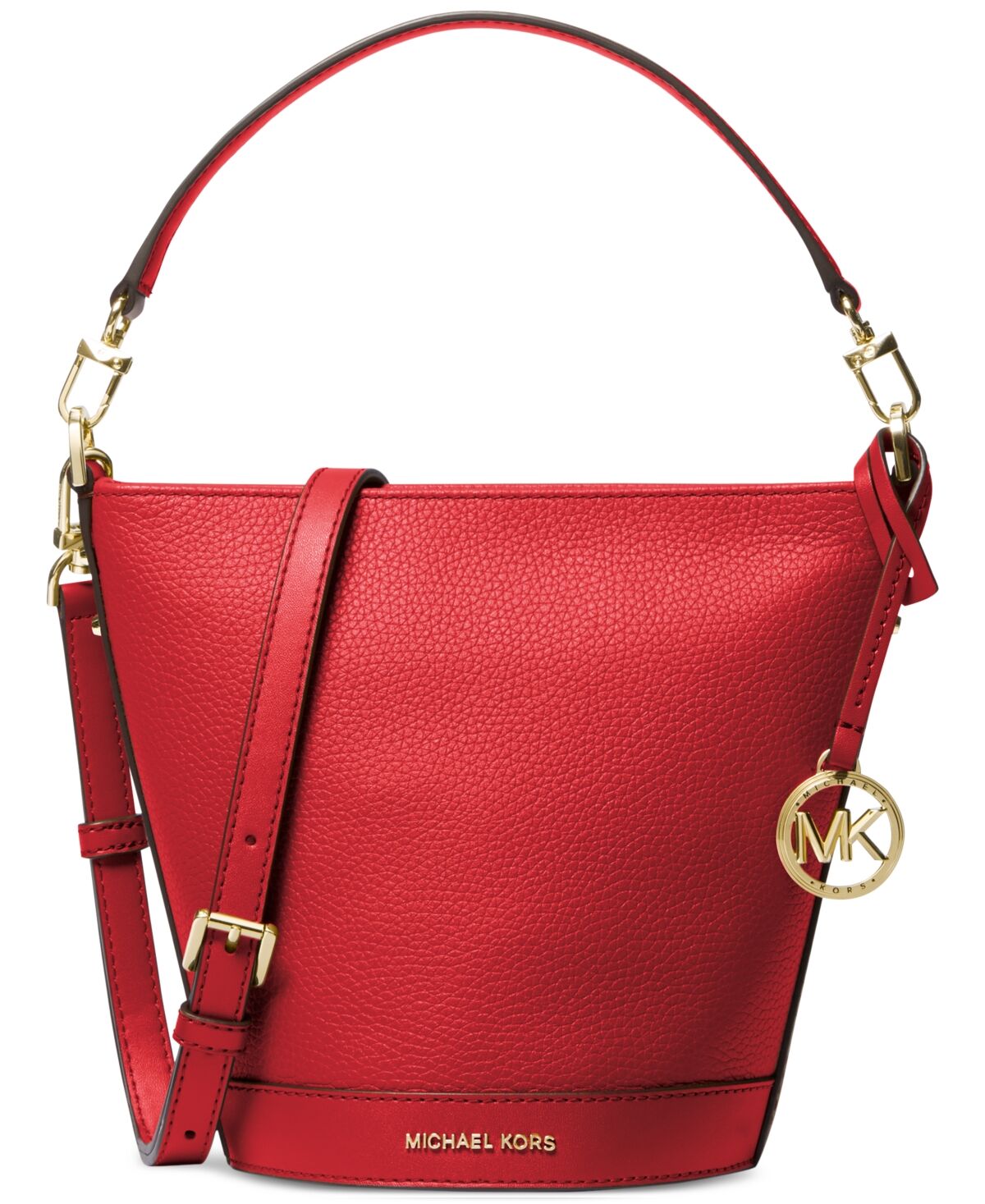 Michael Kors Michael Michael Kors Townsend Small Leather Top-Zip Convertible Bucket Crossbody - Lacquer Red