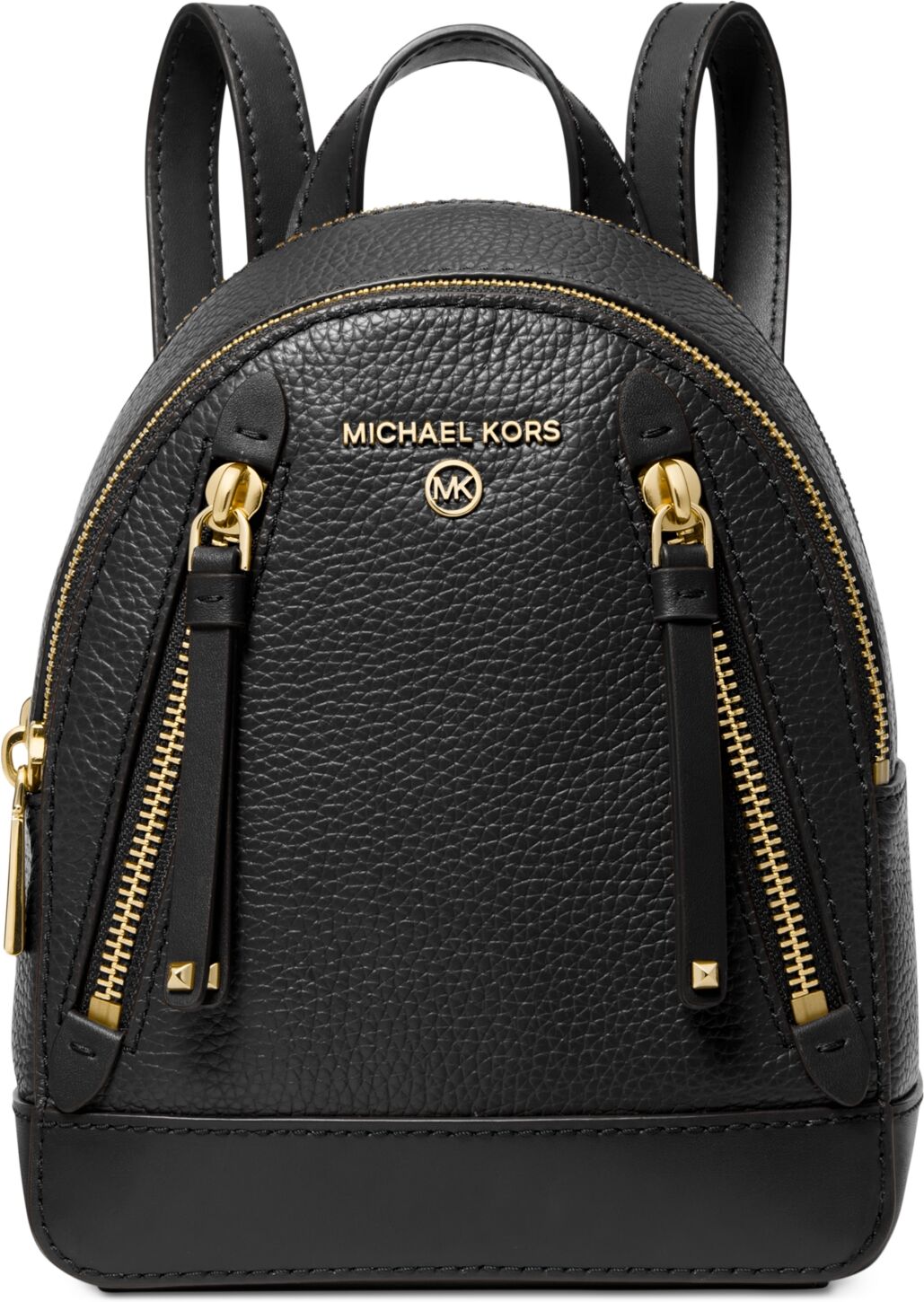 Michael Kors Michael Michael Kors Brooklyn Mini Leather Convertible Messenger Backpack - Black