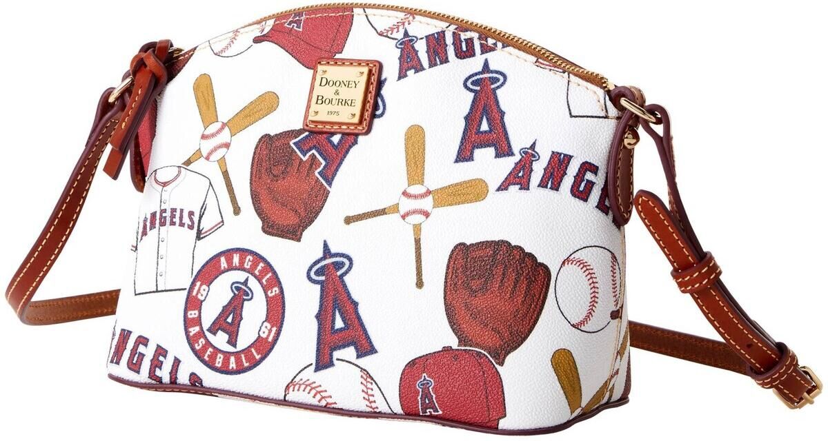 Dooney & Bourke Women's Dooney & Bourke Los Angeles Angels Gameday Suki Crossbody with Medium Wristlet - White