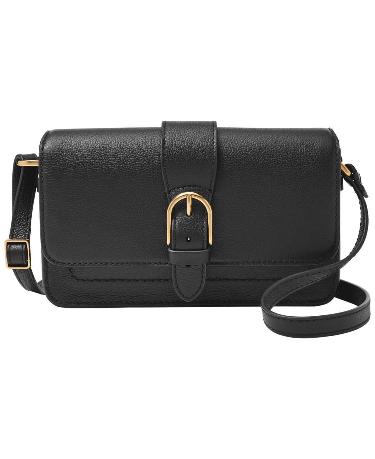 Fossil Small Zoey Leather Crossbody Bag - Black