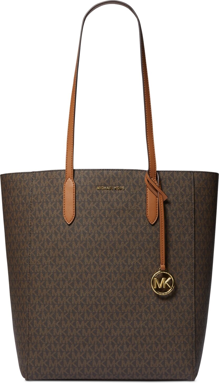 Michael Kors Michael Michael Kors Logo Sinclair Large North South Shopper Tote - Brown/acorn