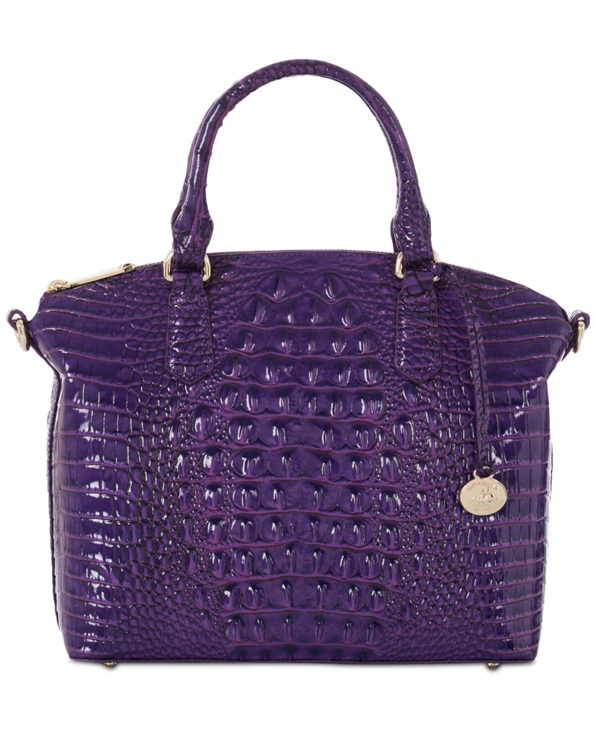 Brahmin Duxbury Leather Satchel - Royal Purple