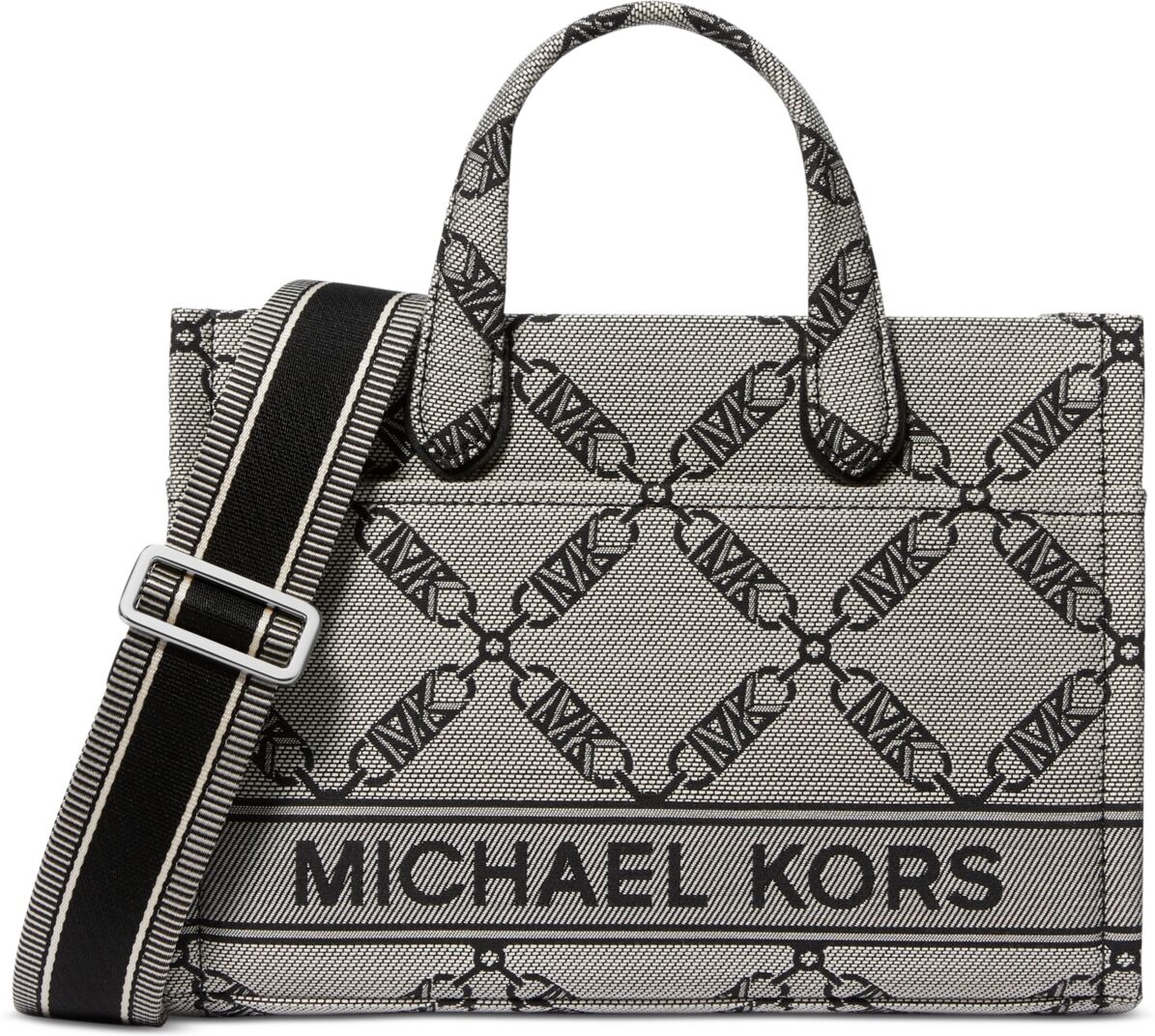 Michael Kors Michael Michael Kors Empire Logo Gigi Small East West Messenger Bag - Light Cream/black