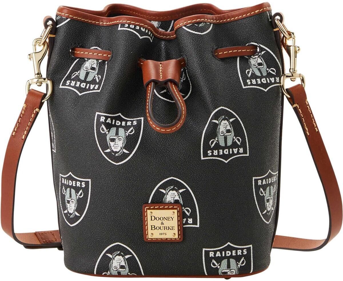 Dooney & Bourke Women's Dooney & Bourke Las Vegas Raiders Monogram Drawstring Purse - Black