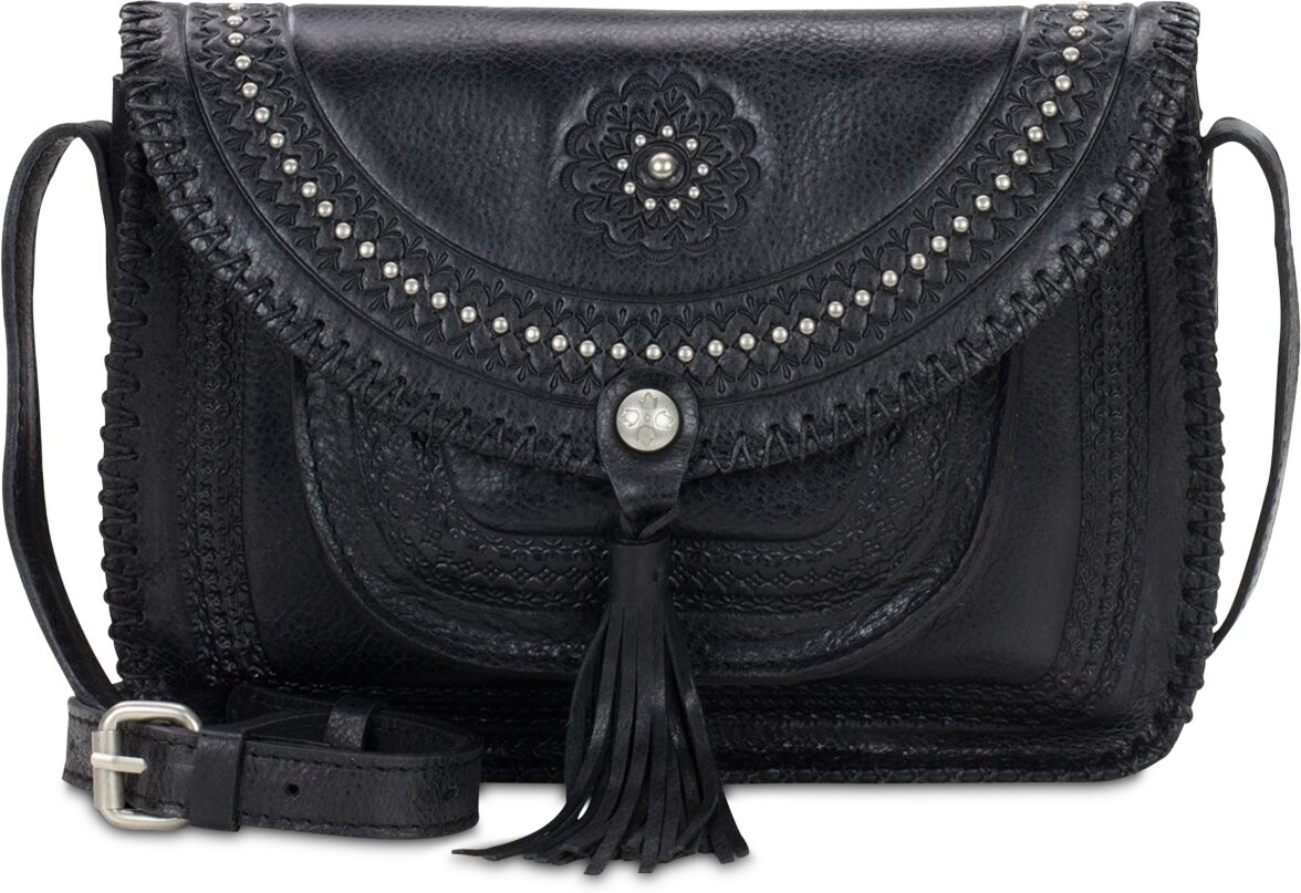 Patricia Nash Beaumont Leather Crossbody - Black