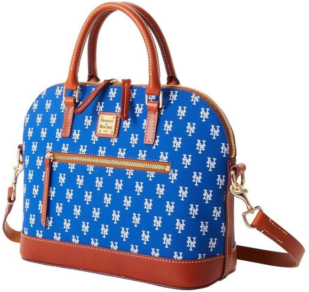 Dooney & Bourke Women's Dooney & Bourke New York Mets Signature Domed Zip Satchel Purse - Blue