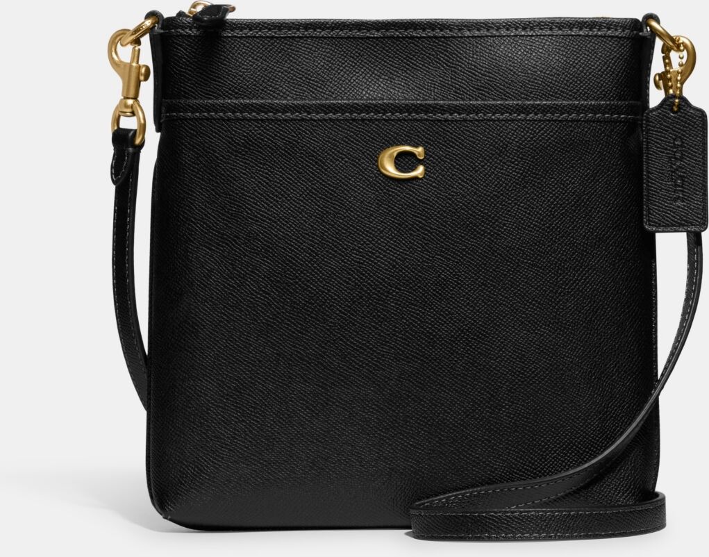 Coach Crossgrain Leather Kitt Crossbody - Black