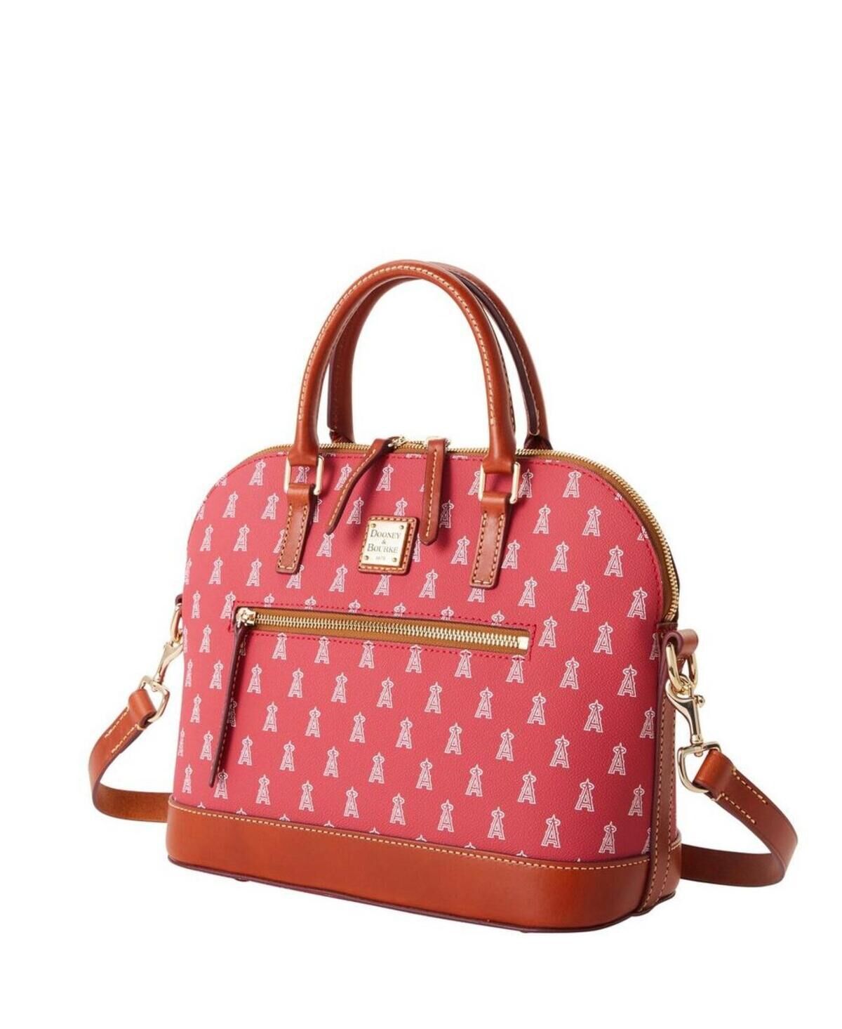 Dooney & Bourke Women's Dooney & Bourke Los Angeles Angels Signature Domed Zip Satchel Purse - Red