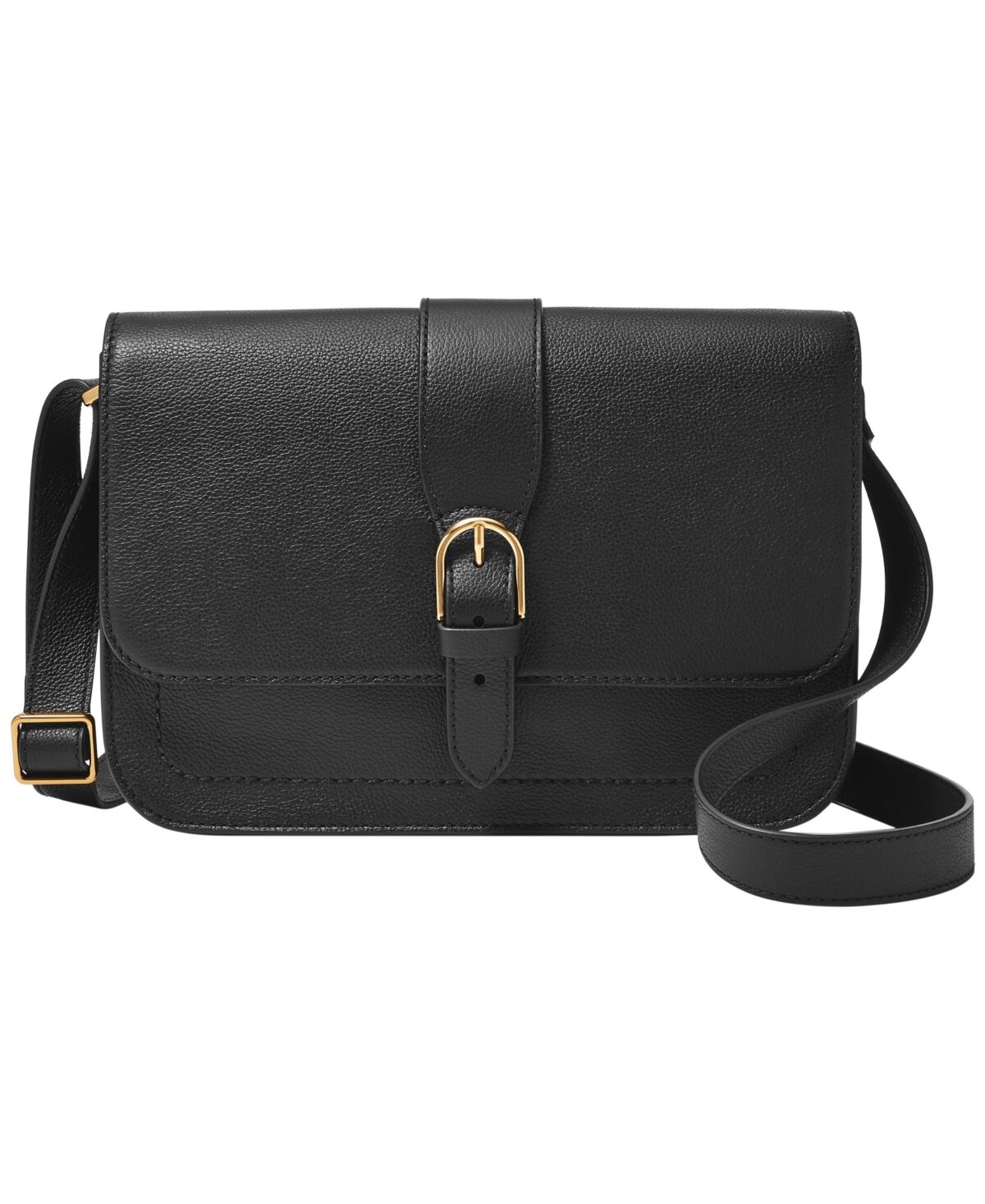 Fossil Large Zoey Leather Crossbody Bag - Black