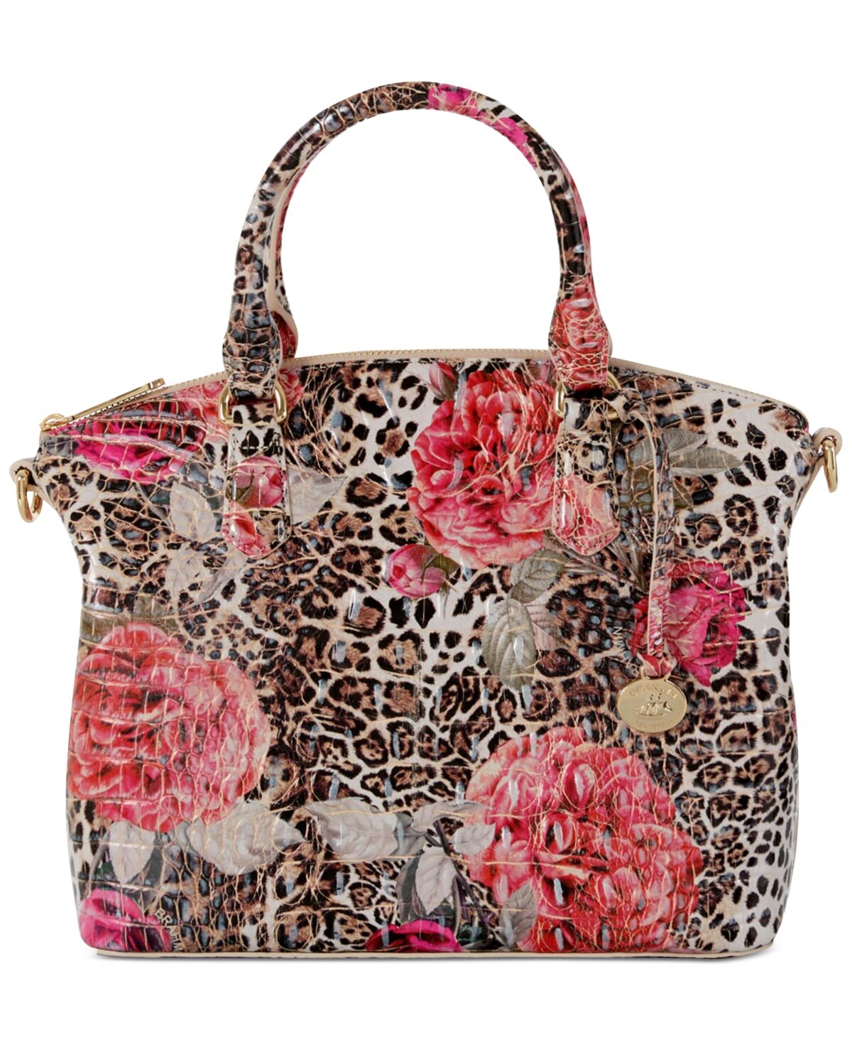 Brahmin Duxbury Melbourne Embossed Leather Satchel - Ermine Floral