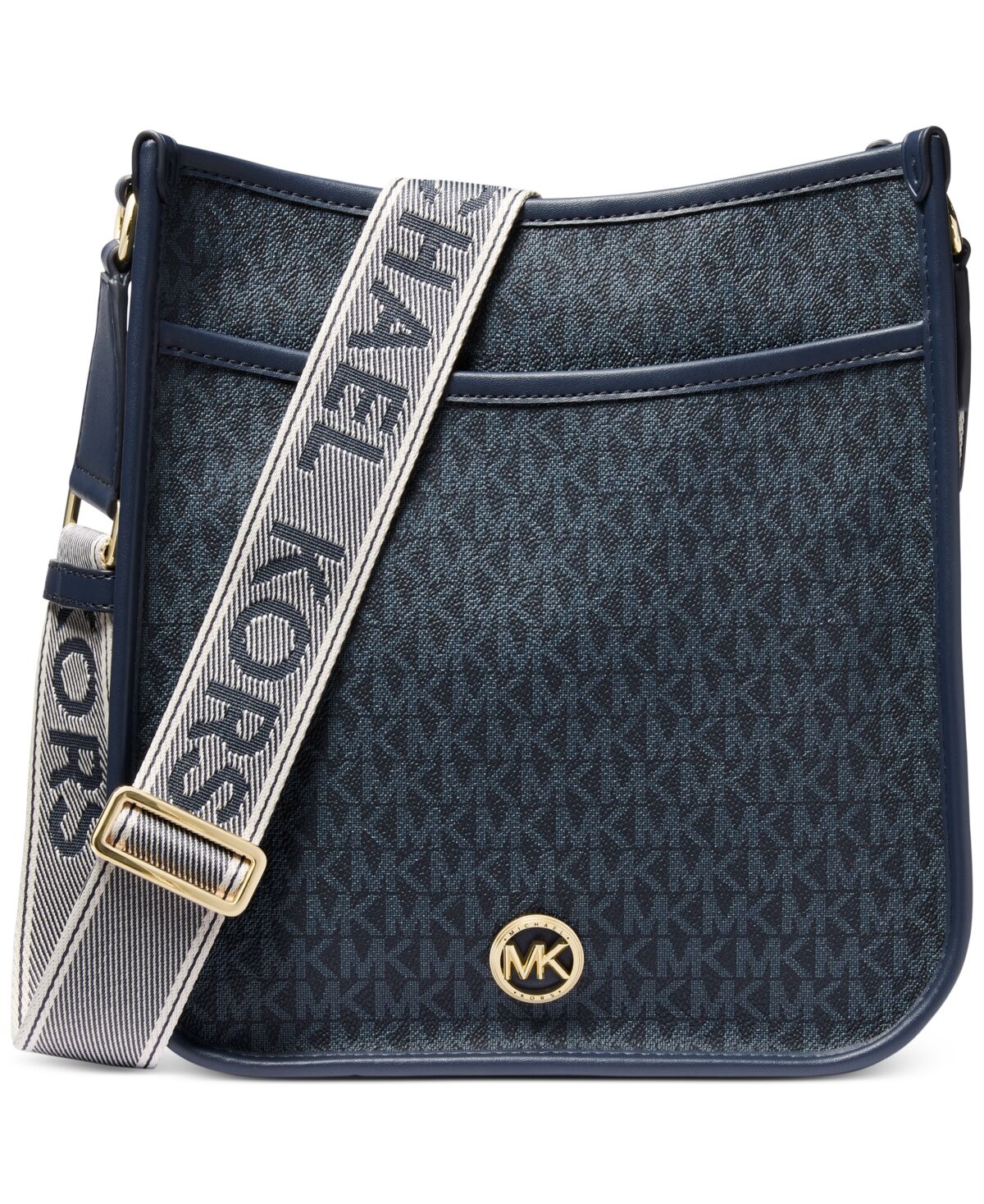 Michael Kors Michael Michael Kors Logo Luisa Large North South Messenger - Admiral/pale Blue