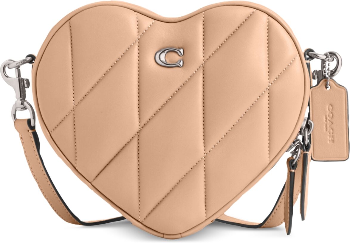 Coach Quilted Leather Heart Crossbody - Lh/buff