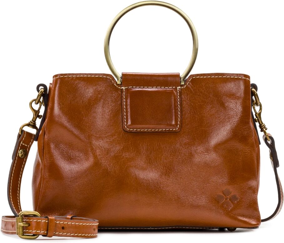 Patricia Nash Empoli Leather Satchel - Tan/Gold