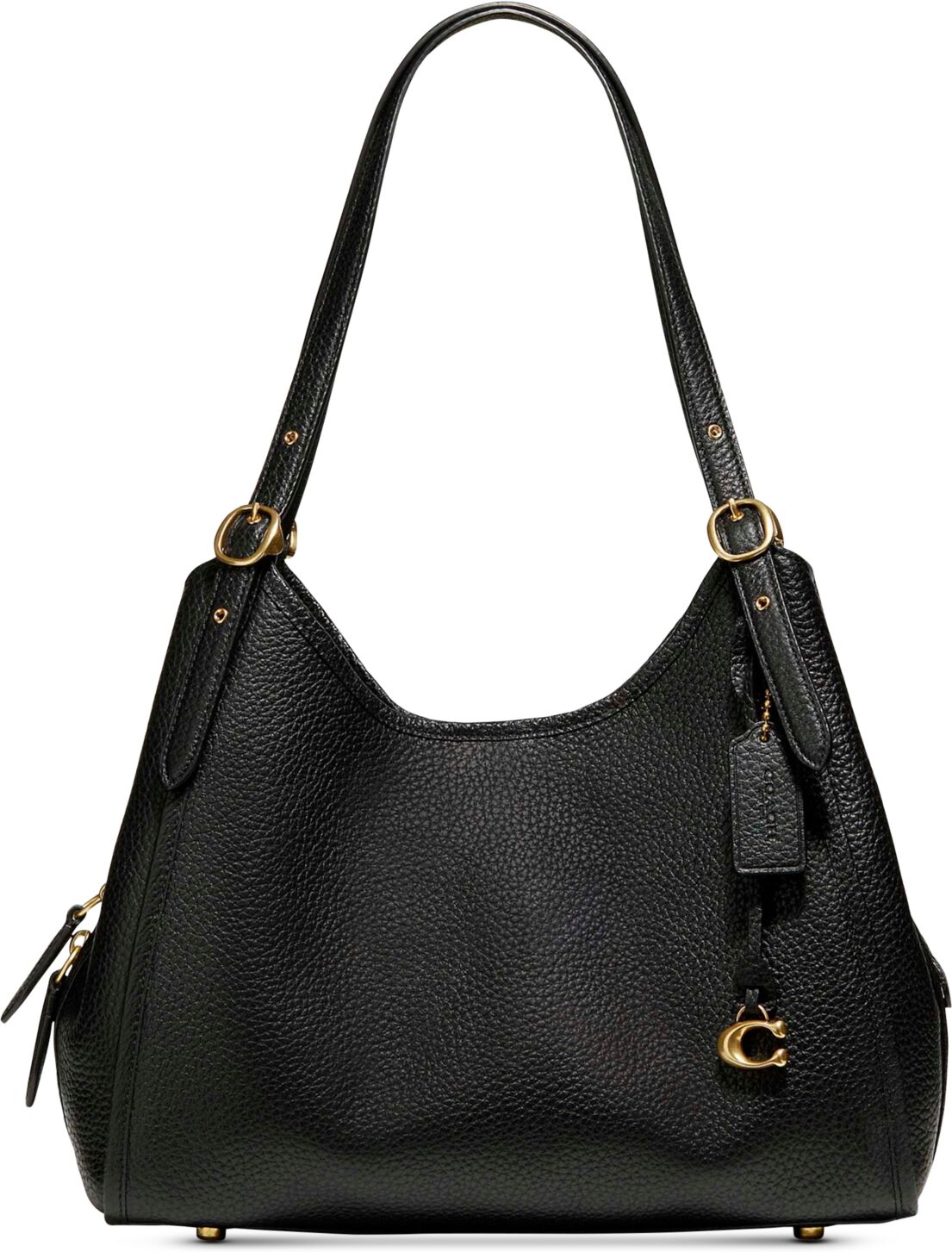 Coach Lori Leather Shoulder Bag - Black/Gold