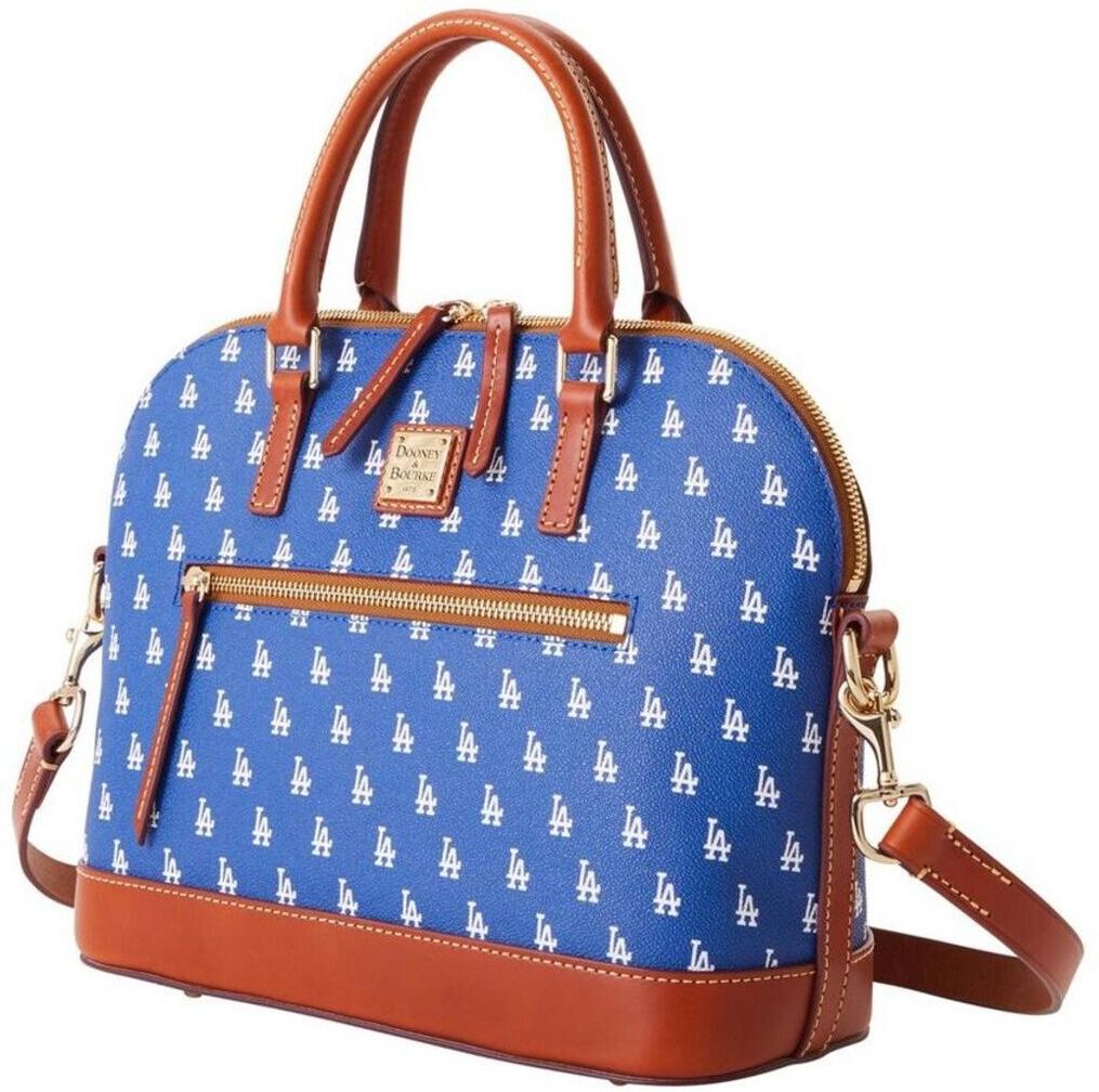 Dooney & Bourke Men's and Women's Los Angeles Dodgers Signature Domed Zip Satchel Purse - Multi