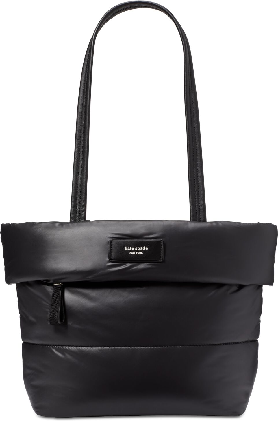 kate spade new york Puffed Puffy Fabric Small Tote - Black