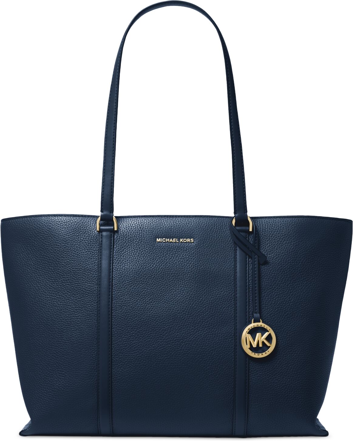 Michael Kors Michael Michael Kors Temple Large Leather Tote - Navy