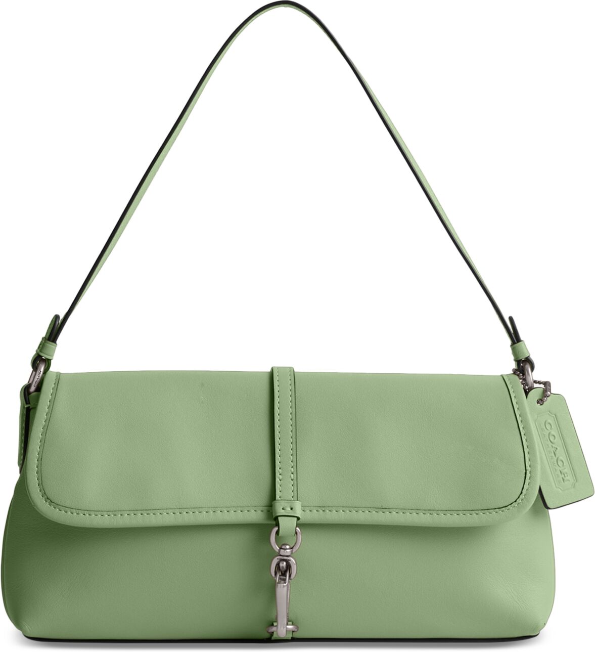 Coach Hamptons Small Leather Shoulder Bag - Lh/pale Pistachio