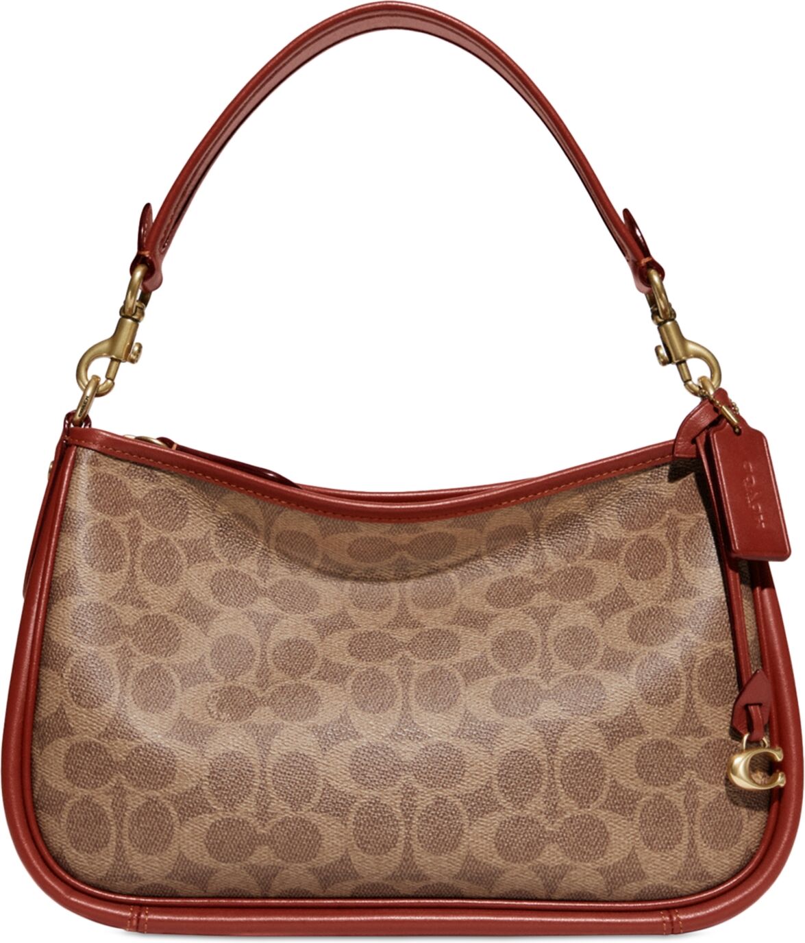 Coach Signature Coated Canvas Convertible Cary Crossbody - Tan Rust