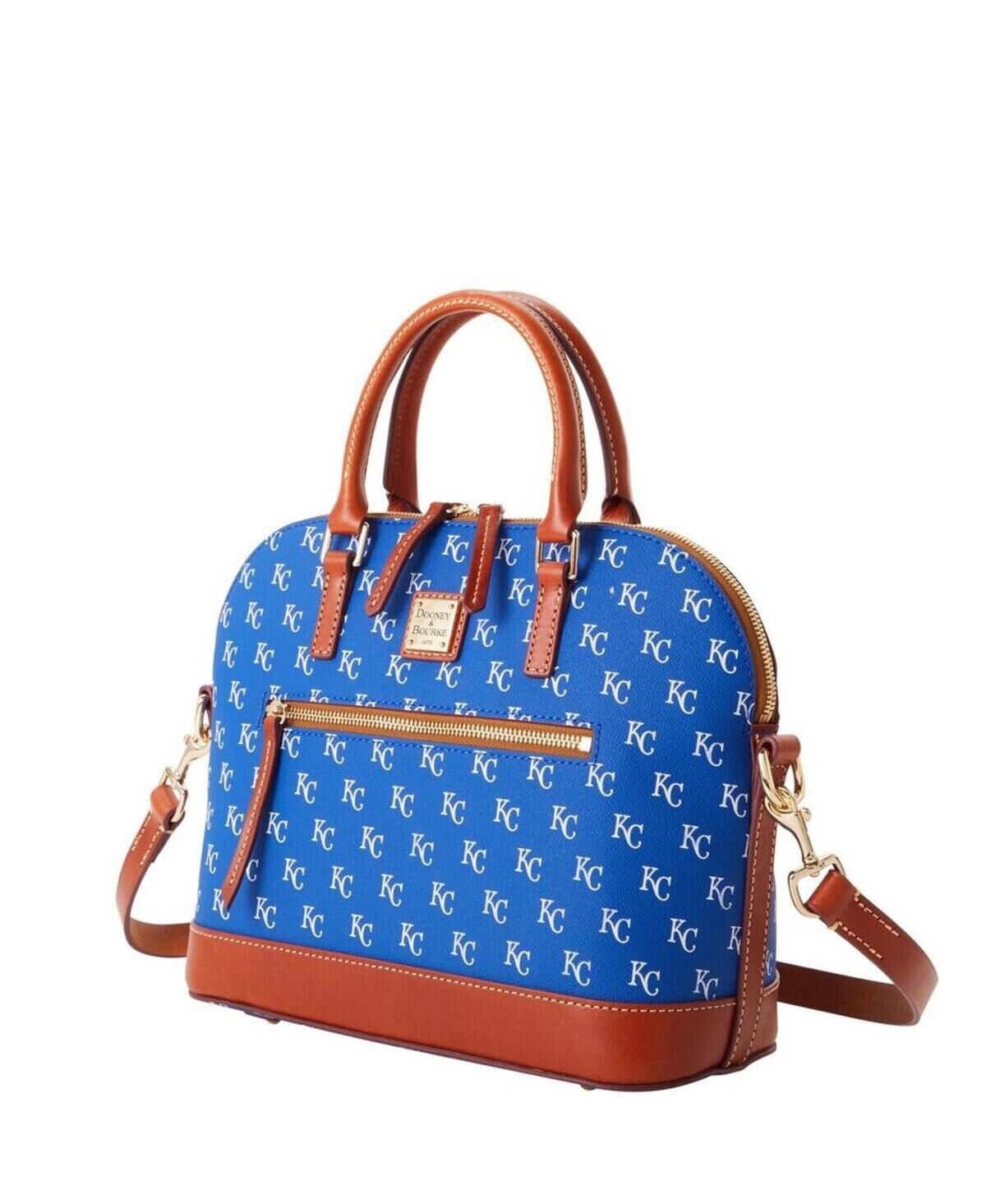 Dooney & Bourke Women's Dooney & Bourke Kansas City Royals Signature Domed Zip Satchel Purse - Blue