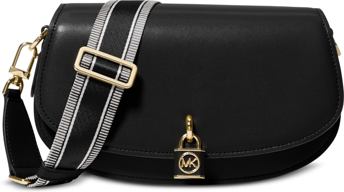 Michael Kors Michael Michael Kors Mila Medium Leather East West Sling Messenger - Black