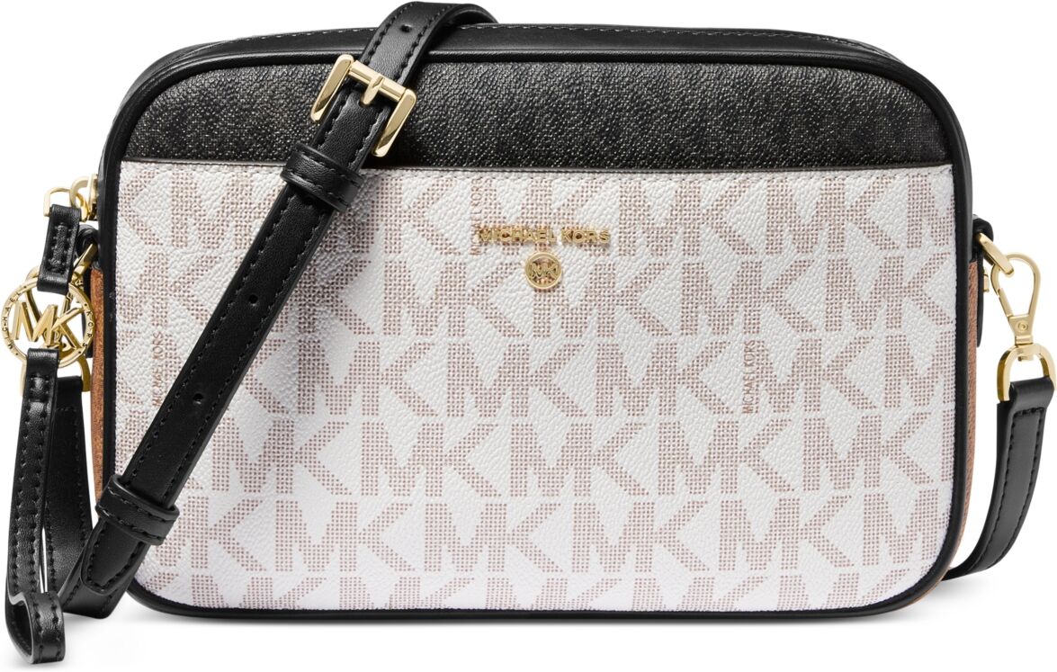 Michael Kors Michael Michael Kors Logo Small East West Camera Crossbody - Pale Peanut/luggage