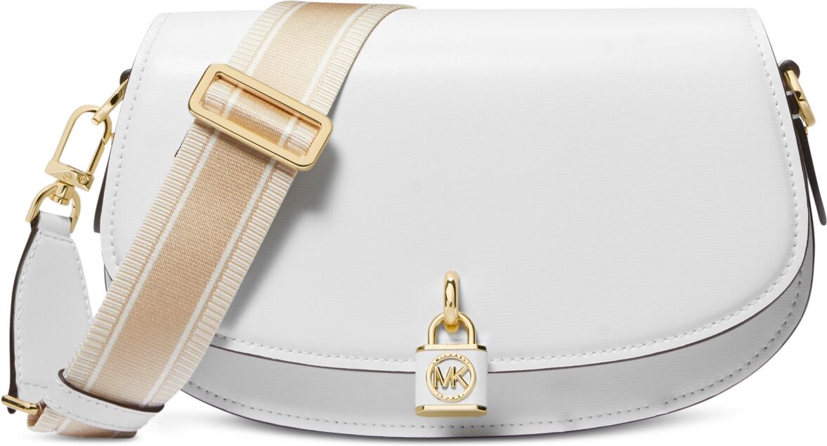 Michael Kors Michael Michael Kors Mila Medium Leather East West Sling Messenger - Optic White