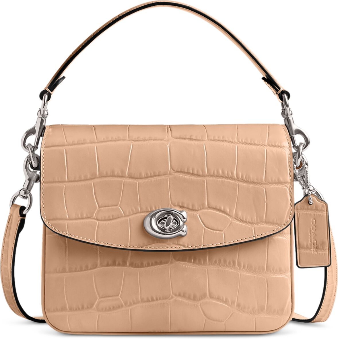 Coach Embossed Croc Leather Cassie Crossbody 19 - Buff