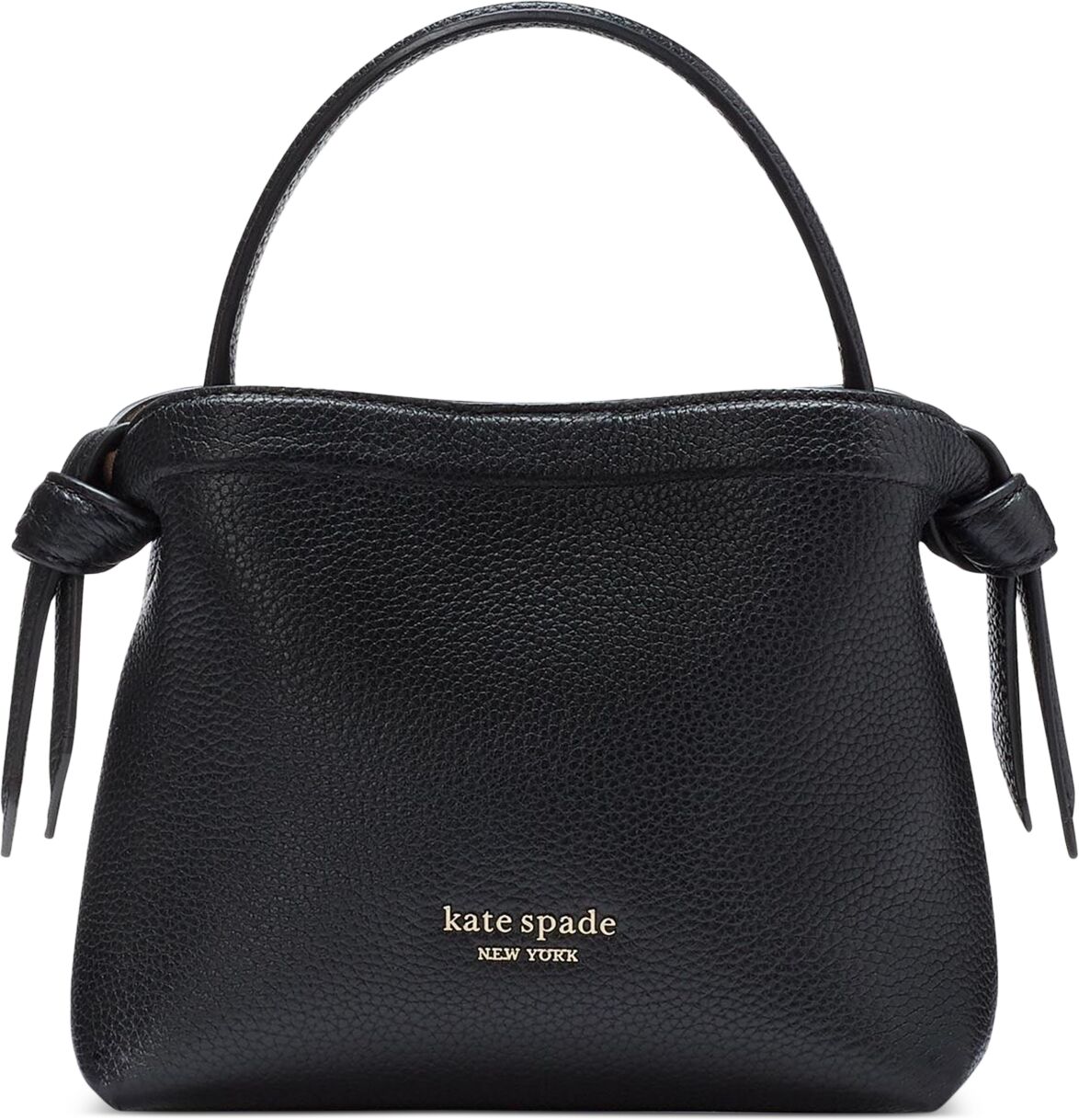 kate spade new york Knott Pebbled Leather Mini Crossbody - Black