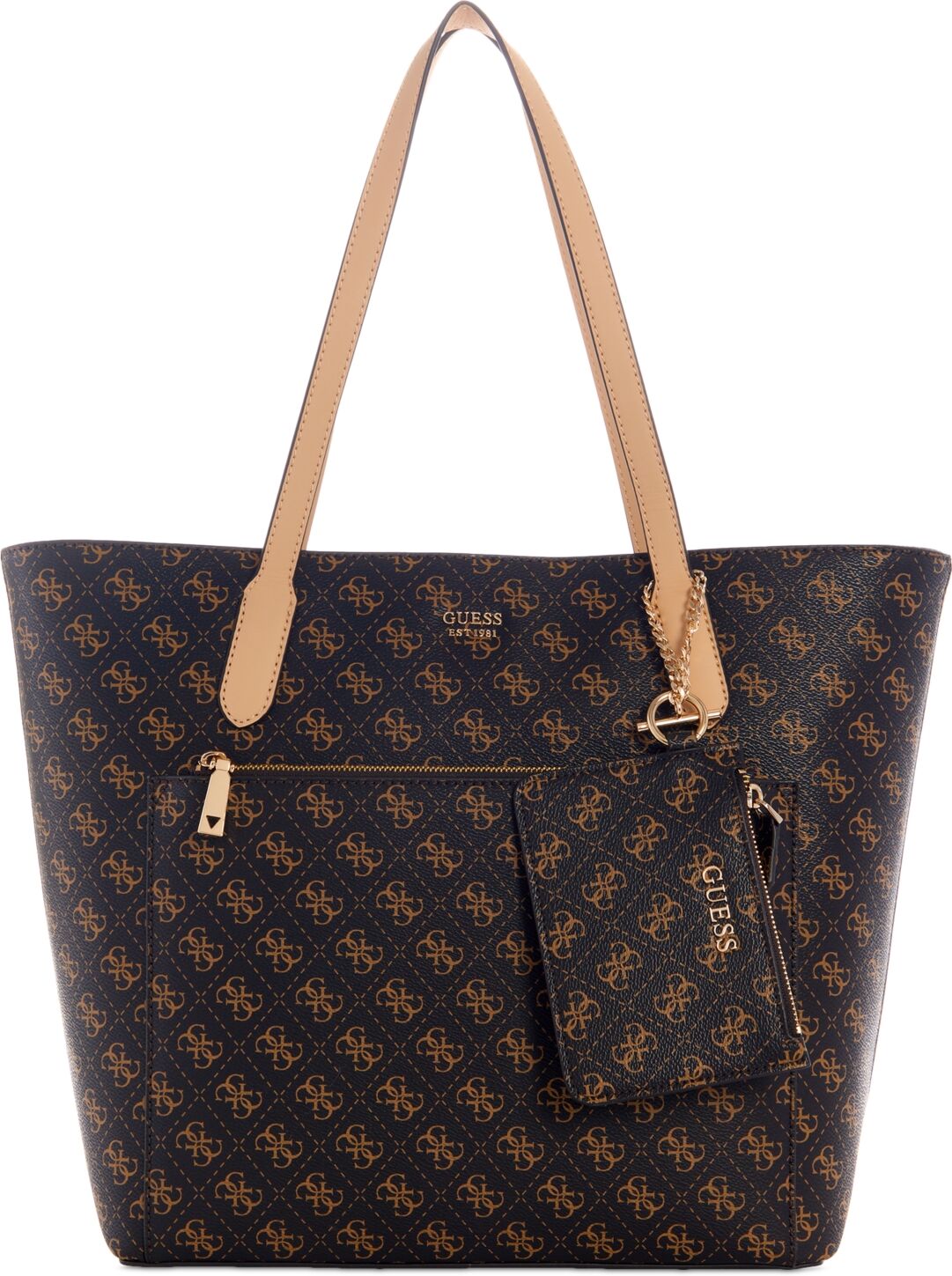 Guess Rylan Monogram Top Zip Tote, Created for Macy's - Brown