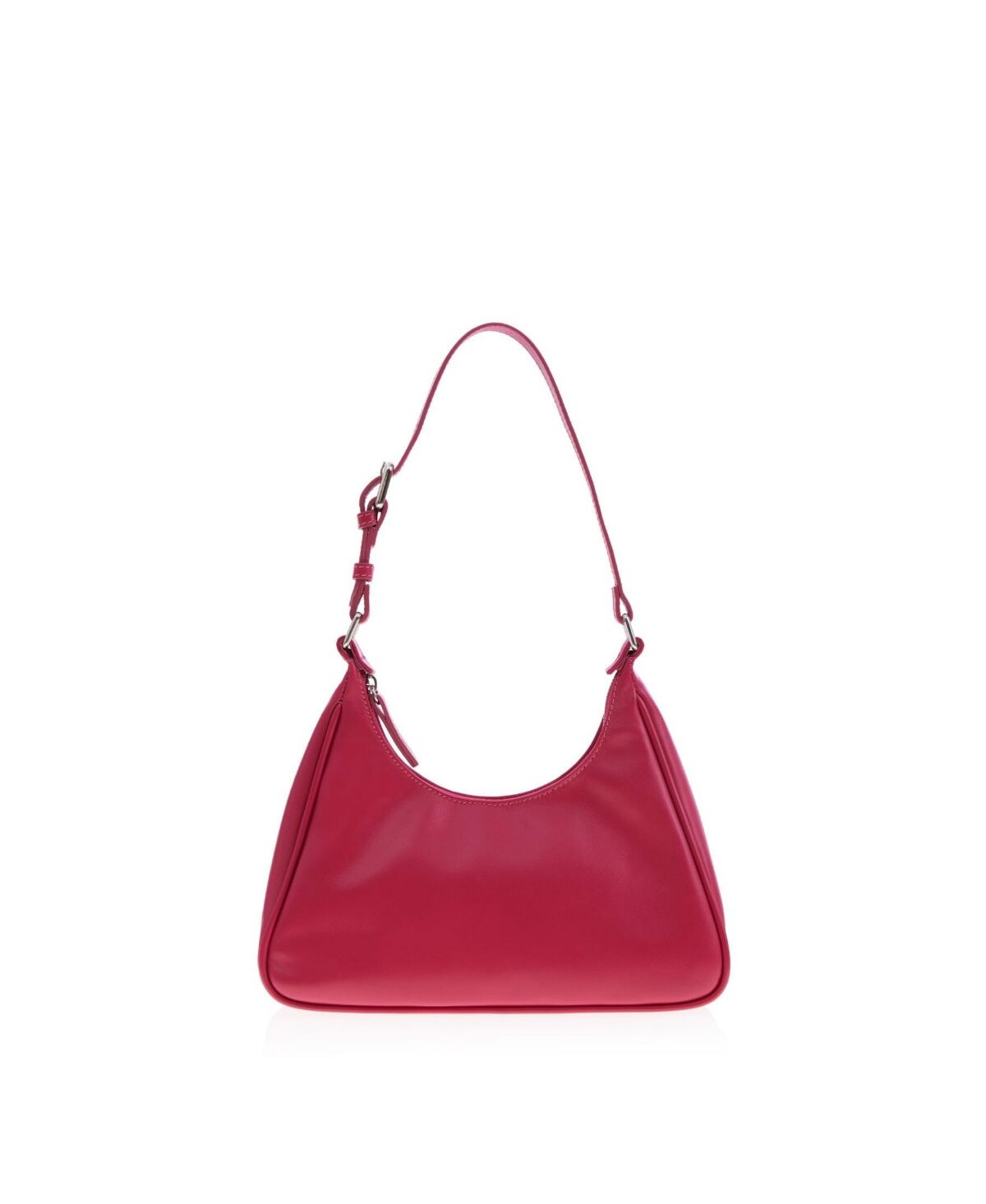 Joanna Maxham Women's Leather Prism Hobo Bag ( Dark Pink) - Dark Pink Leather