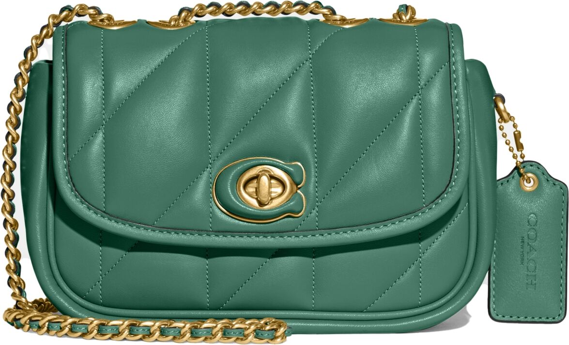 Coach Quilted Pillow Madison Shoulder Bag - Bright Green