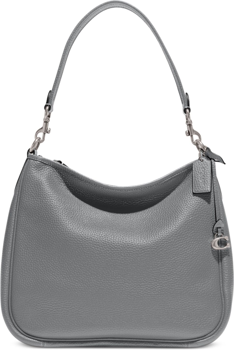 Coach Soft Pebble Leather Cary Shoulder Bag with Convertible Straps - Dark Gray