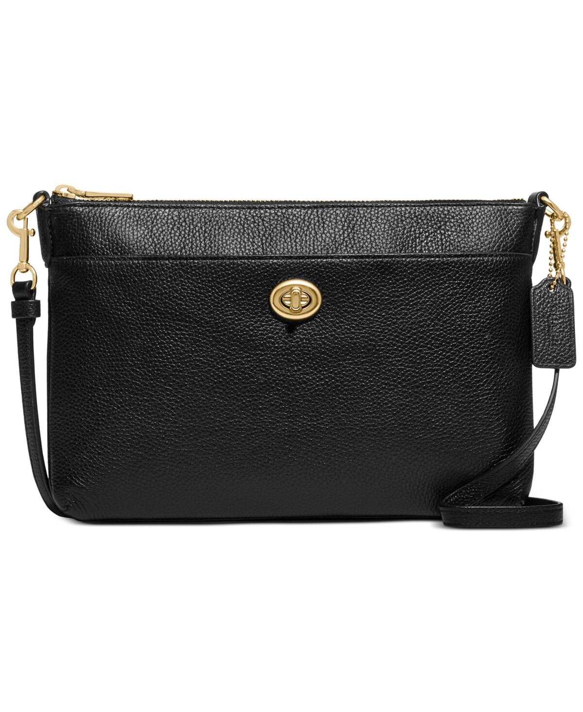 Coach Polished Pebble Polly Crossbody - Black