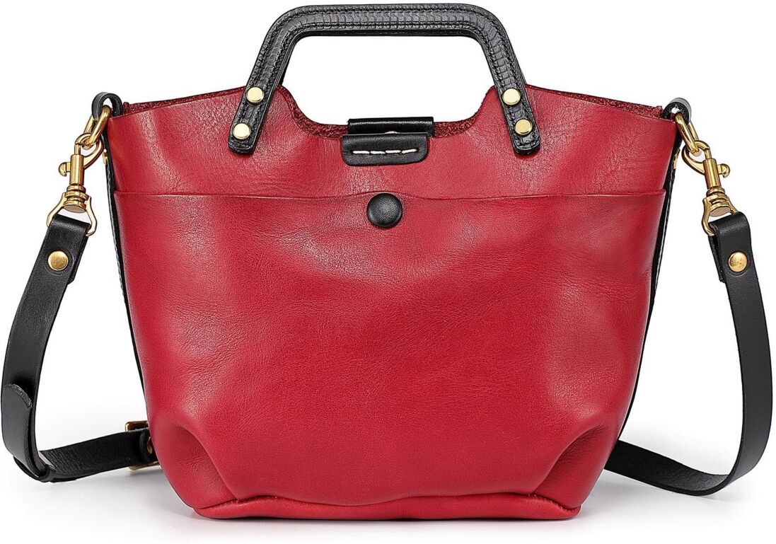 Old Trend Women's Genuine Leather Sprout Land Mini Tote Bag - Red