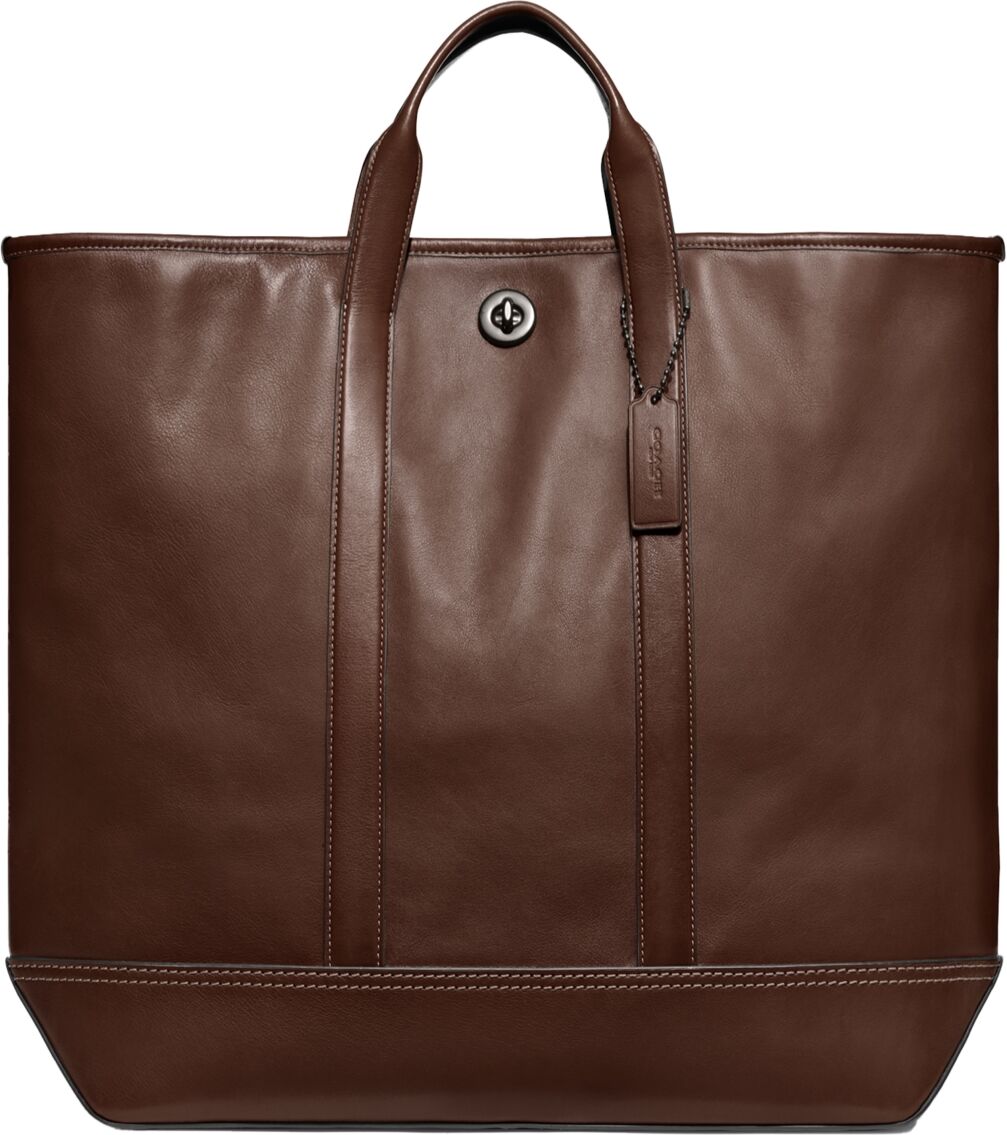 Coach Toby Turnlock Tote - Dark Saddle