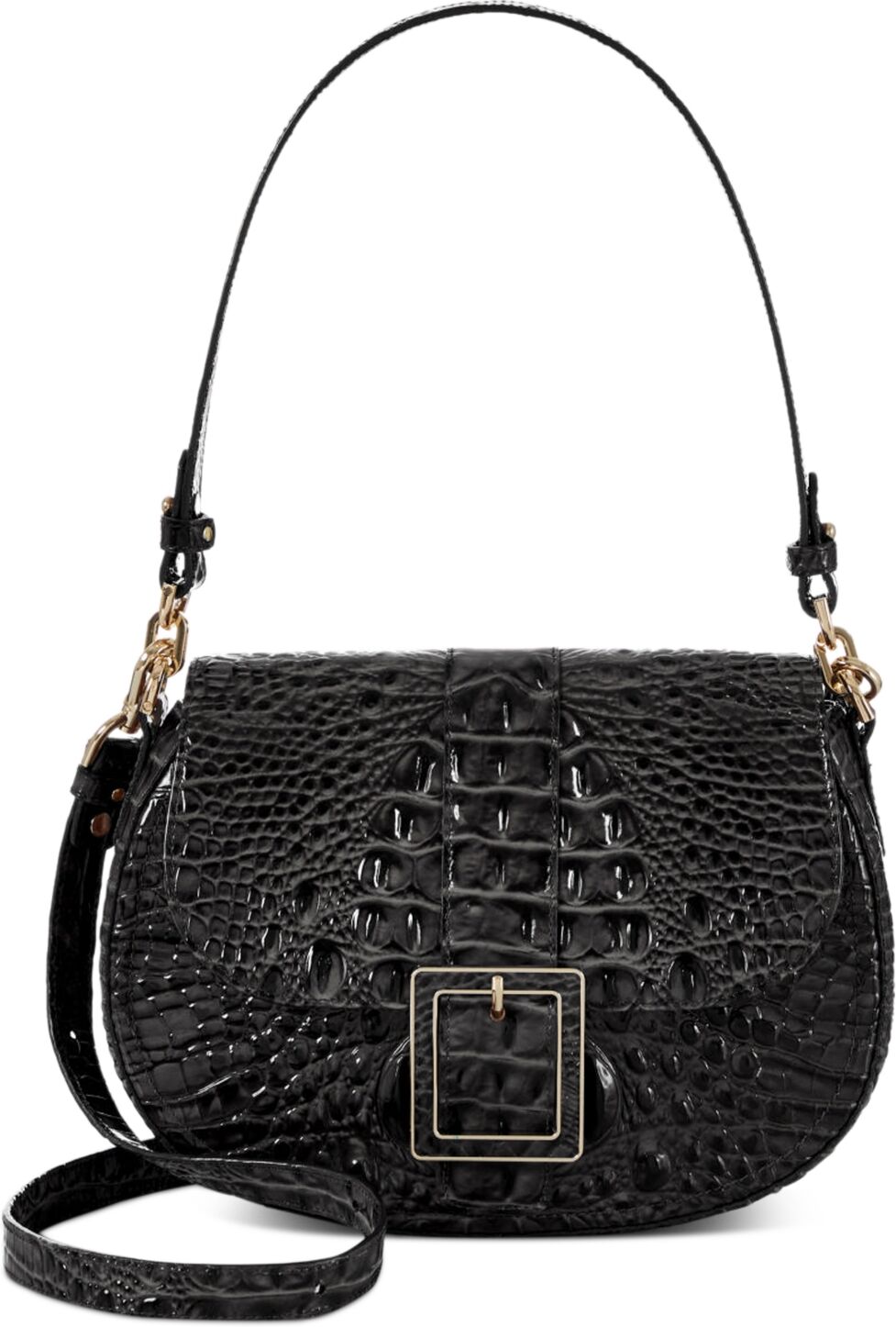 Brahmin Cynthia Leather Shoulder Bag - Black Melbourne