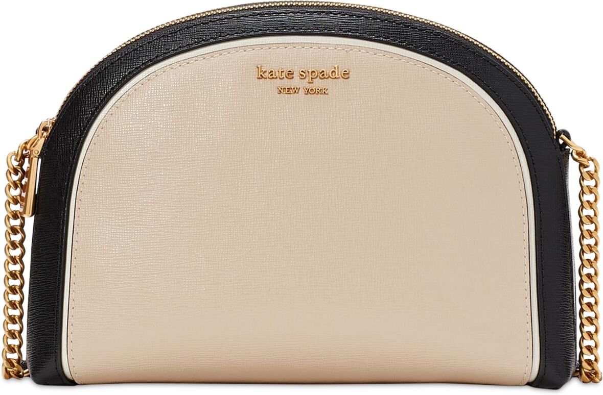 Kate Spade New York Morgan Colorblocked Saffiano Leather Double Zip Dome Crossbody - Earthenware Black Multi