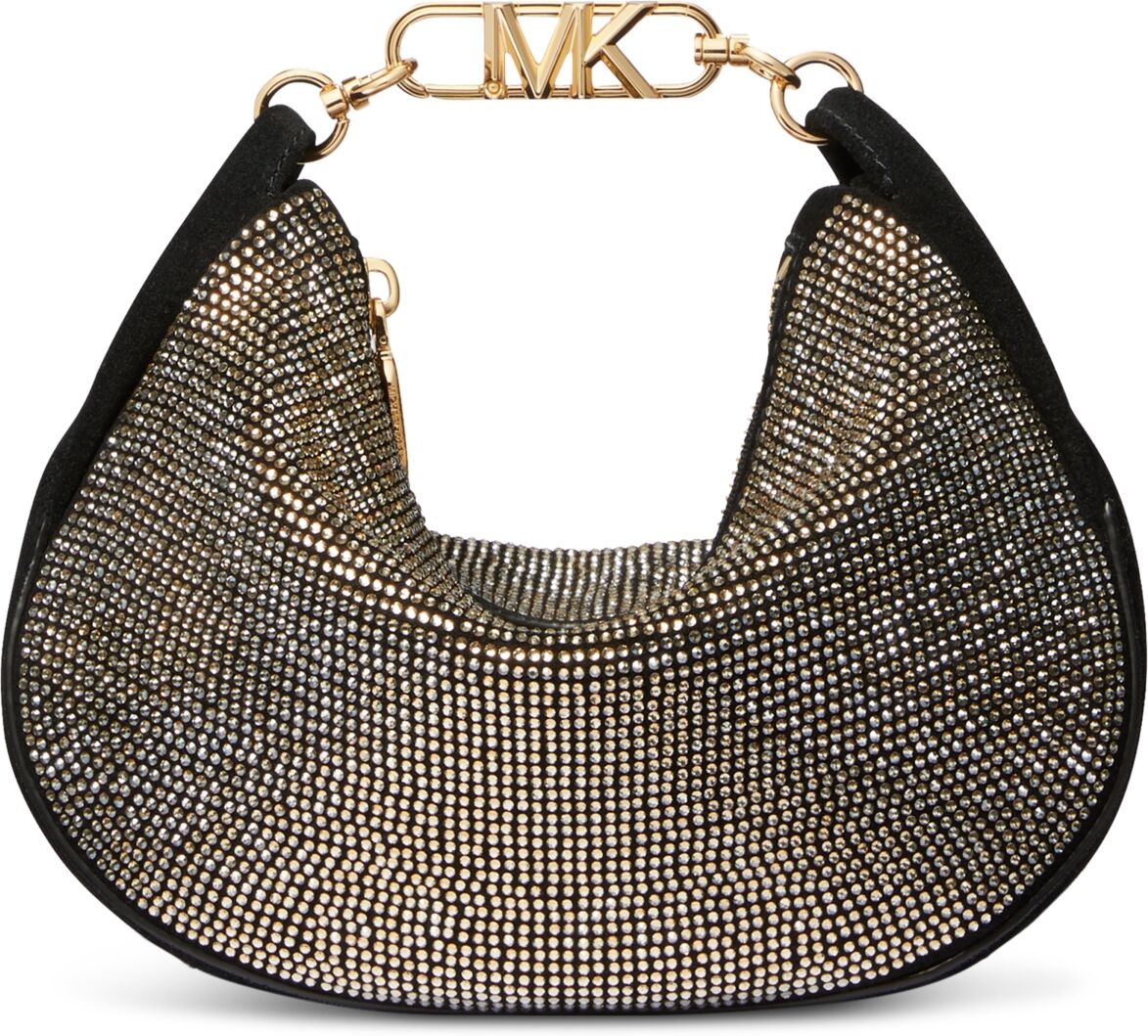 Michael Kors Michael Michael Kors Kendall Small Leather Shoulder Bag - Black/Gold