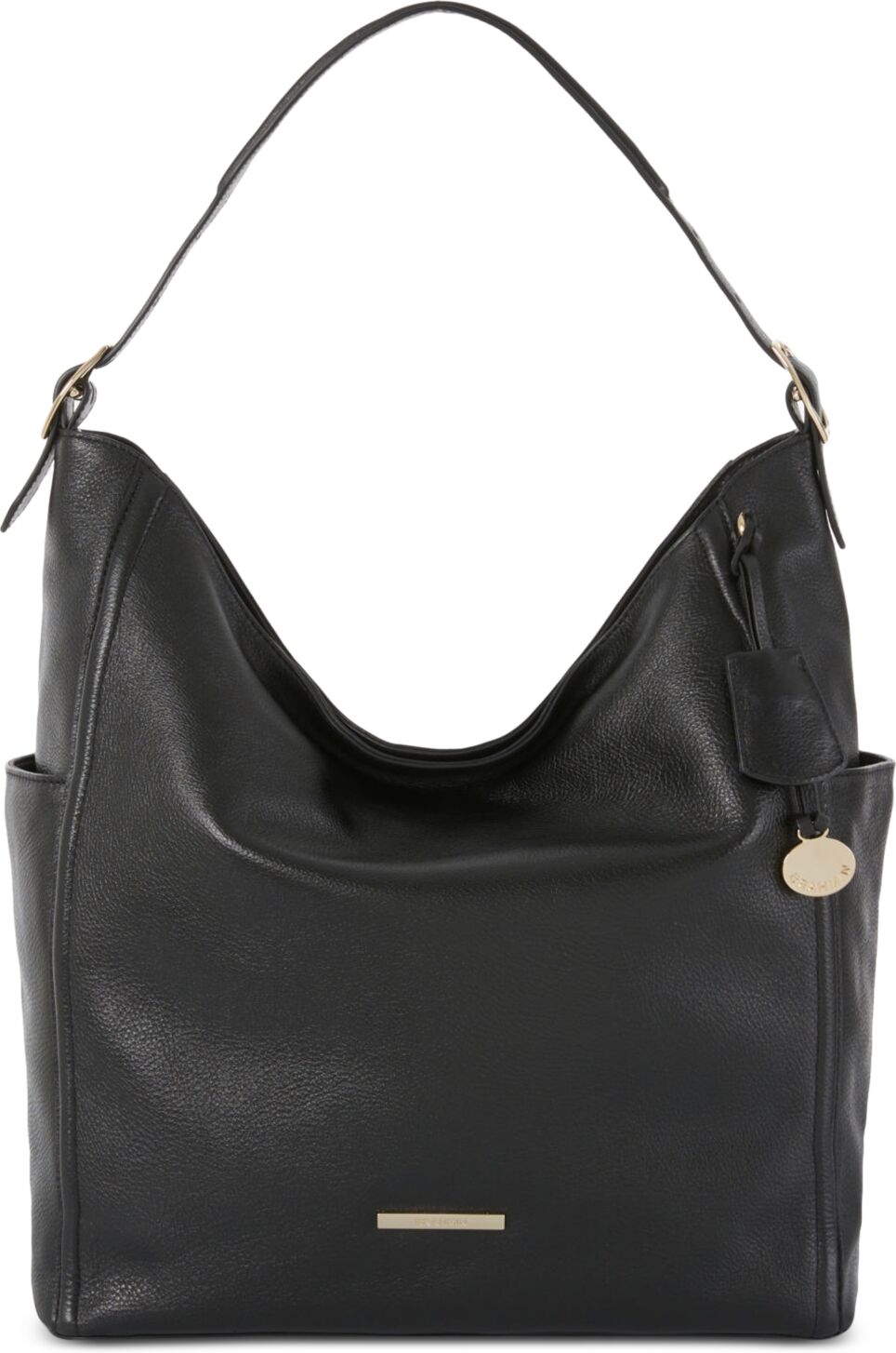 Brahmin Parin Gryphon Embossed Leather Shoulder Bag - Black