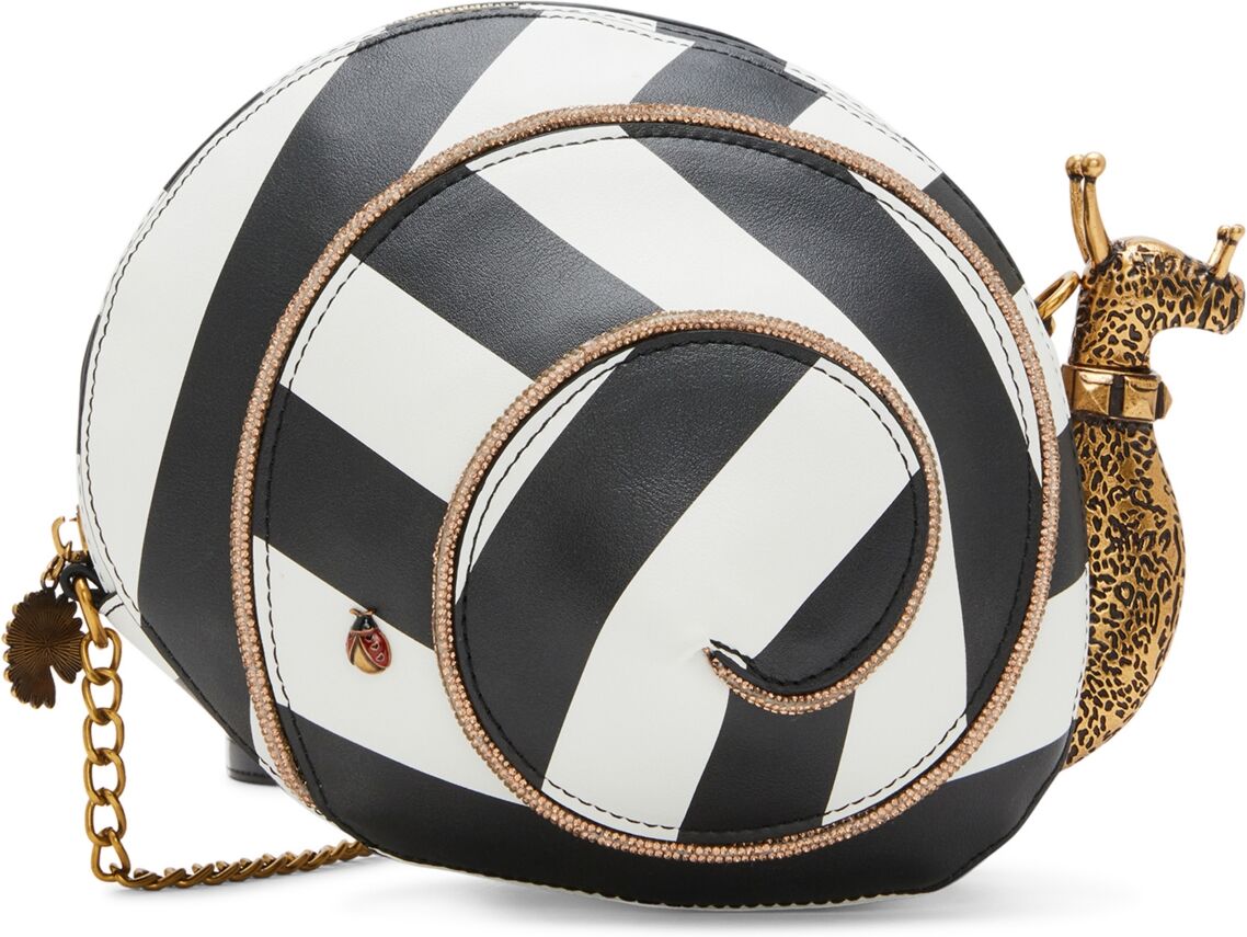 Betsey Johnson Snailed It Cross body - Black and White