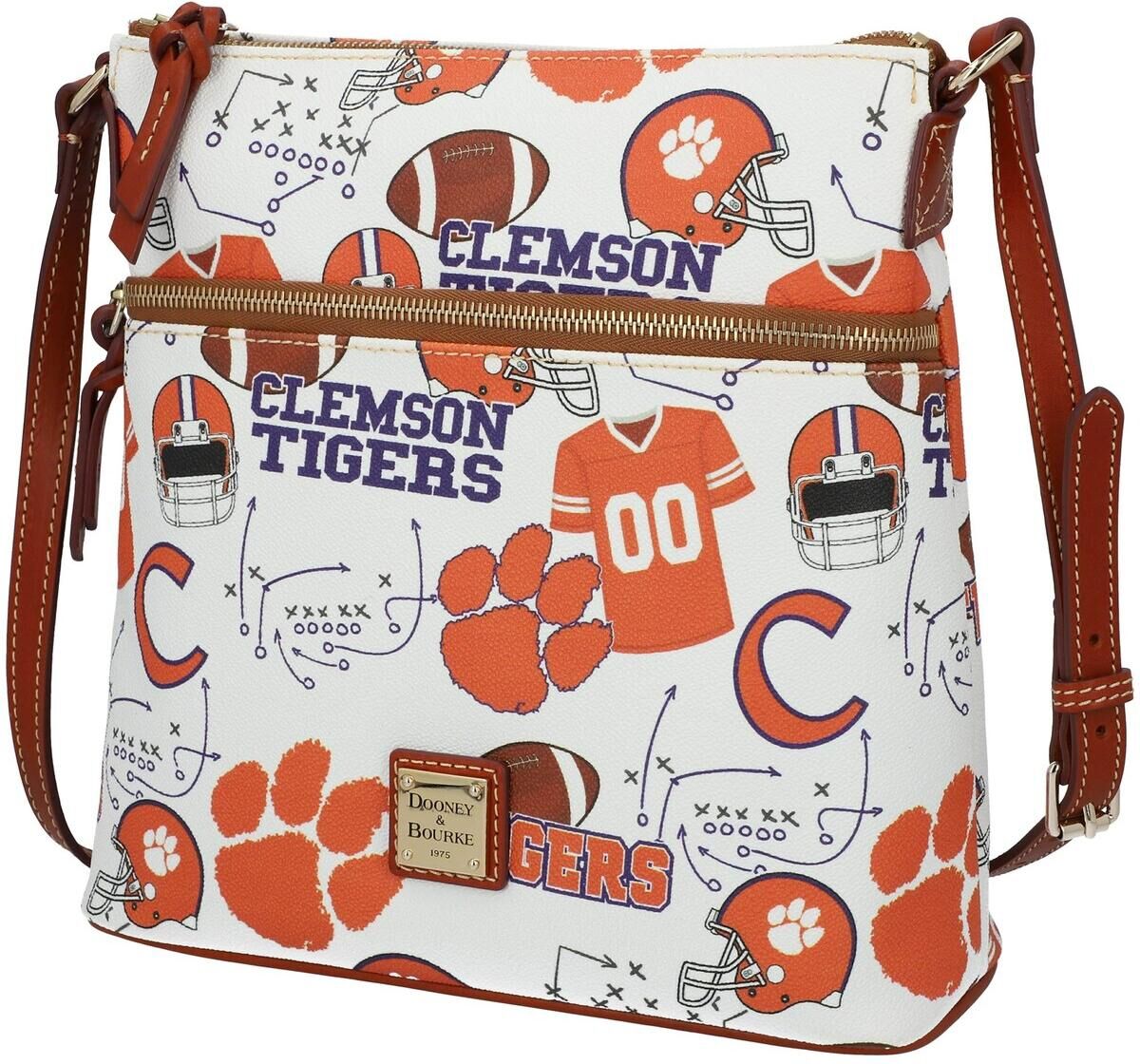 Dooney & Bourke Clemson Tigers Game Day Crossbody Purse - White