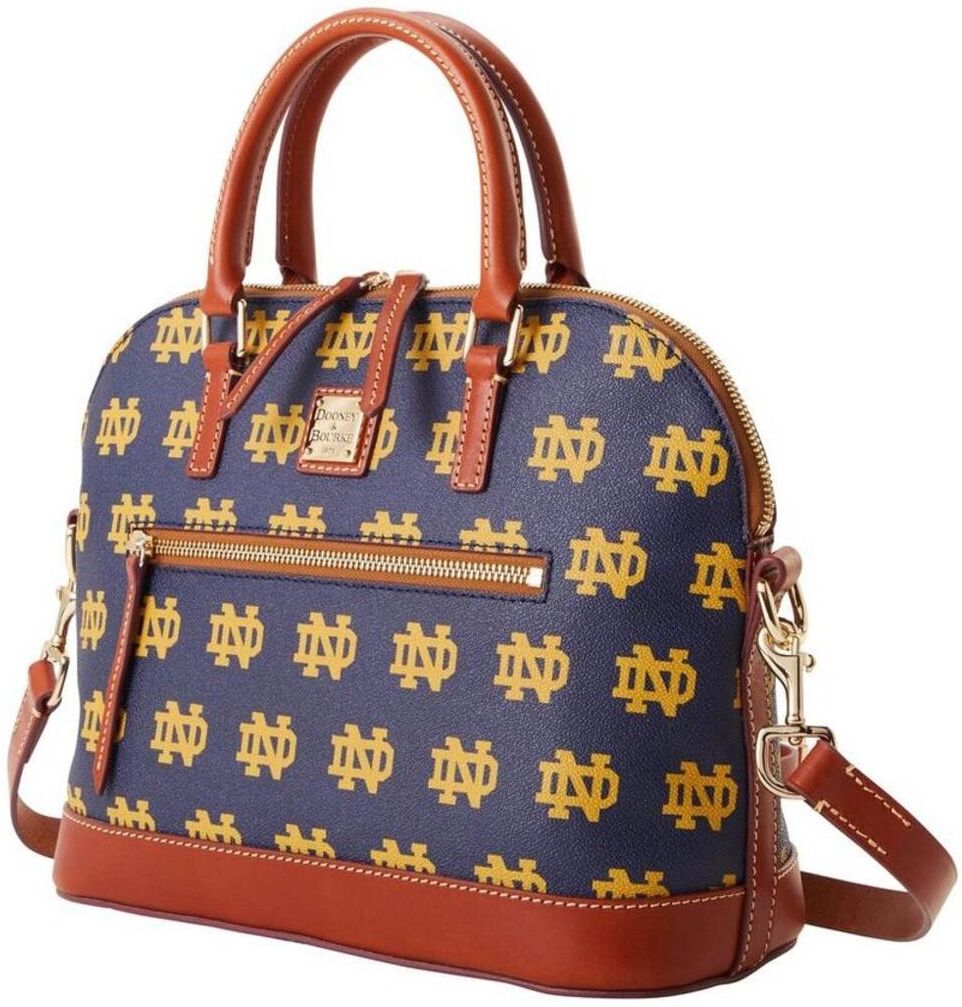 Dooney & Bourke Dooney Bourke Notre Dame Fighting Irish Signature Zip Satchel Purse - Blue